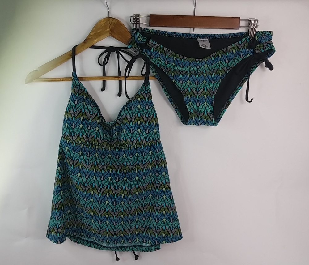 Mossimo S/M Turquoise Aqua Tankini Swim - Picture 6 of 11